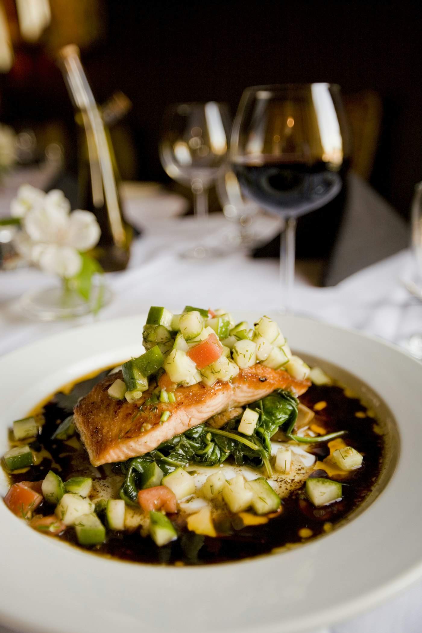 Jerk-spiced grilled salmon